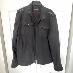 Emanuel Ungaro Wool Blend Jacket Gray Military‎ Style L